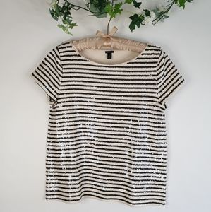 J. Crew sequin tee Top